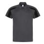 AWDis Cool Contrast Polo Shirt, Charcoal/Jet Black, L, Just Cool