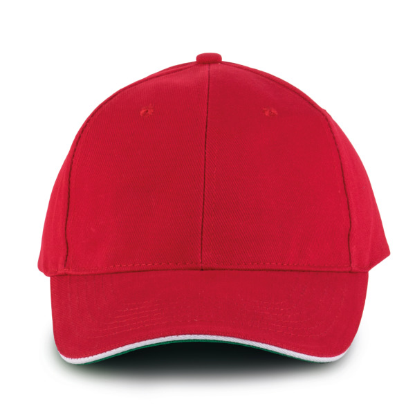 Orlando - 6-panel-kappe Red / White / Green One Size
