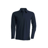 Men's long-sleeved polo shirt Dark Grey M