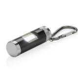 COB lamp met karabijnhaak, zwart COB lamp met karabijnhaak, zwart