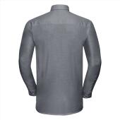RUS Men LSL Clas. Oxford Shirt, Silver, L