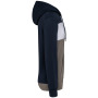 Driekleurige unisex sweater met capuchon Navy / White / Basalt Grey S