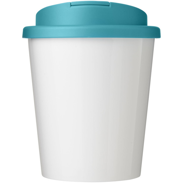 Brite-Americano® Espresso 250 ml tumbler with spill-proof lid - White/Aqua