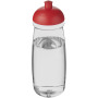 H2O Active® Pulse 600 ml bidon met koepeldeksel - Transparant/Rood