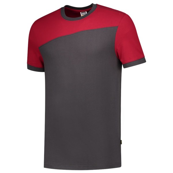 T-shirt Bicolor Naden 102006 Darkgrey-Red XS