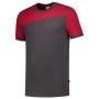 T-shirt Bicolor Naden 102006 Darkgrey-Red 6XL