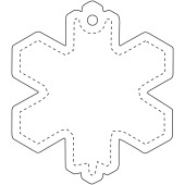 RFX™ H-10 reflecterende pvc hanger met sneeuwvlok - Wit