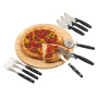 9-delige pizzaset ITALY - hout, zilver