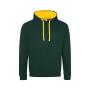 AWDis Varsity Hoodie, Forest Green/Gold, M, Just Hoods
