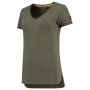 T-shirt Premium V Hals Dames 104006 Army L