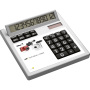 Own-design desk calculator with insert without holes