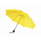 Opvouwbare, uit 2 secties bestaande manueel te openen paraplu REGULAR geel