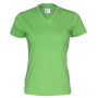 T-Shirt V-Neck Lady Green L (GOTS)