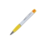 Ball pen Hawaii with tri-colour highlighter - White / Yellow