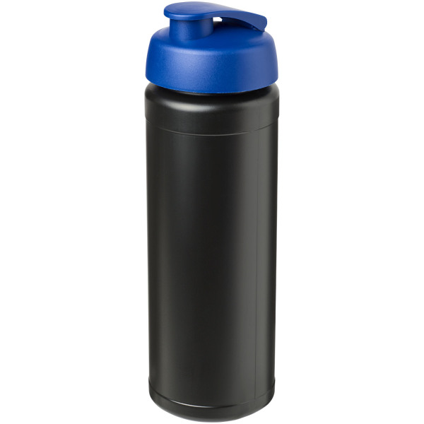 Baseline® Plus grip 750 ml flip lid sport bottle - Solid black/Blue