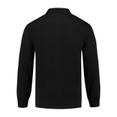 L&S Polosweater Open Hem black XL