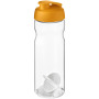 H2O Active® Base 650 ml sportfles met shaker bal - Oranje/Transparant