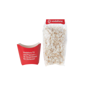 Popcorn 35 gr. in bakje met opdruk tot in full colour Popcorn 35 gr. in bakje met opdruk tot in full colour