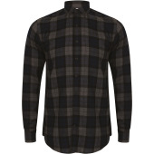 Men's Brushed back Check Casual Shirt with Button-down Collar