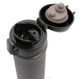 Metallic easy lock vacuum mug, black