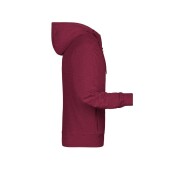 Men's Zip Hoody - burgundy-melange - M