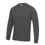 AWDis Cool Long Sleeve Wicking T-Shirt, Charcoal, XXL, Just Cool