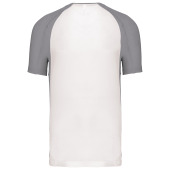 Tweekleurig sport-t-shirt unisex White / Fine Grey XL