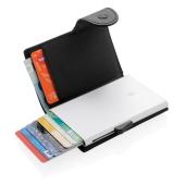 C-Secure aluminium RFID kaarthouder & portemonnee, zwart, zilver