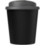 Americano® Espresso Eco 250 ml gerecyclede beker met knoeibestendig deksel - Zwart/Grijs