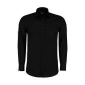 Tailored Fit Poplin Shirt - Black - S/14.5"