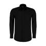 Tailored Fit Poplin Shirt - Black - S/14.5"