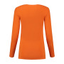 L&S T-shirt Crewneck cot/elast LS for her orange L