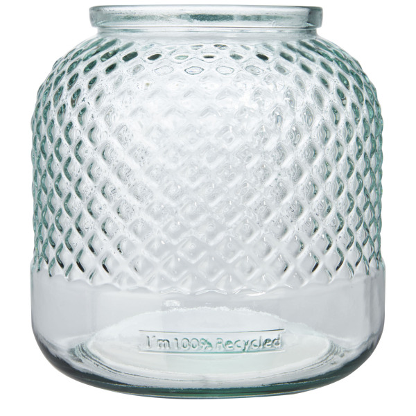 Estar recycled glass candle holder - Transparent clear