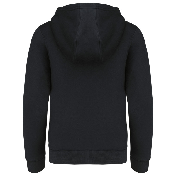 Kinder hooded sweater met rits Black 6/8 ans