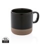 Glazed ceramic mug, black