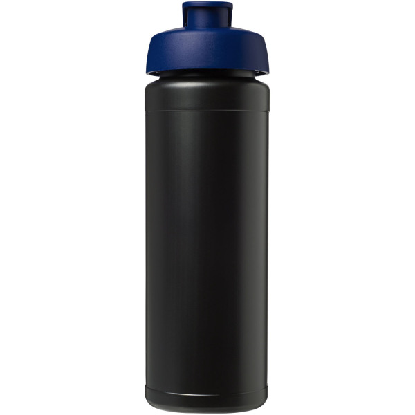 Baseline® Plus grip 750 ml flip lid sport bottle - Solid black/Blue