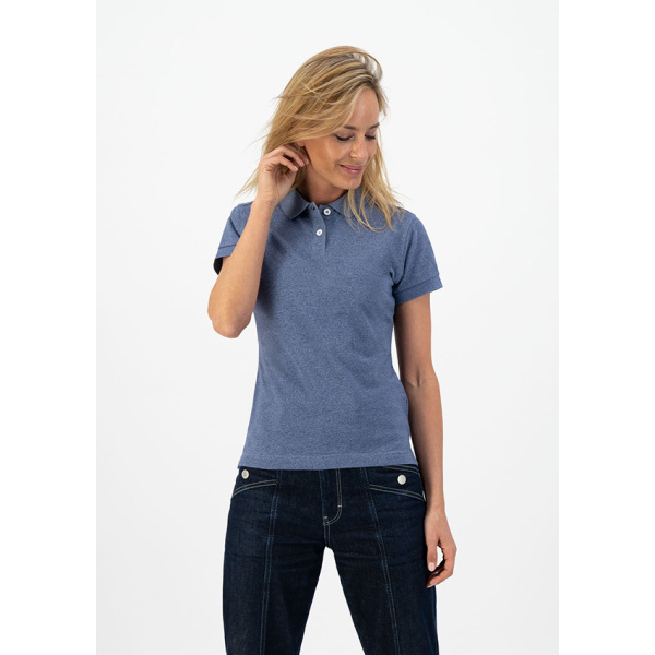 L&S Polo Heather Mix SS for her