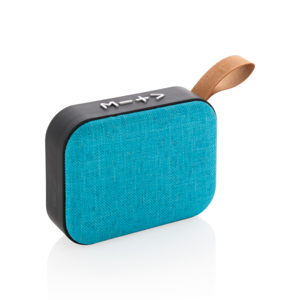 Fabric trend draadloze 3W speaker, blauw