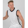 Men's Quick Dry Basketball Top - White/Black - 4XL