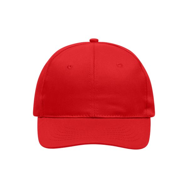 MB004 6 Panel Promo Cap signaal-rood one size