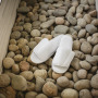 Open Toe Slippers White 4/7 UK