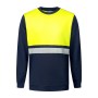 Santino Sweater  O-hals Helsinki Real Navy / Fluor Yellow XL
