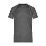 Men's Sports T-Shirt - black-melange/black - XXL