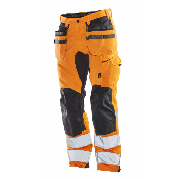 Jobman 2240 Hi-vis stretch trousers hp oranje/zwart C60