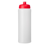 Baseline® Plus 750 ml drinkfles met sportdeksel - Transparant/Rood