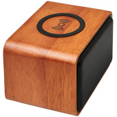 Houten speaker met draadloos oplaadstation - Hout