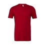 Unisex Triblend Short Sleeve Tee - Solid Red Triblend - XS