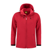 L&S Jacket Hooded Softshell for him red 3XL