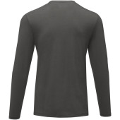 Ponoka biologisch heren t-shirt met lange mouwen - Storm grey - XS