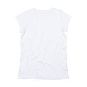 Women's Organic Roll Sleeve T - White - XS